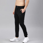 Men Black Solid Rapid Dry Running Joggers