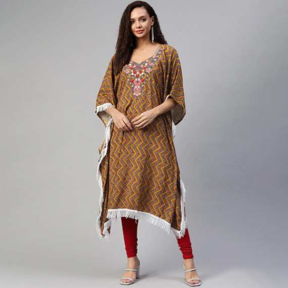 https://weavestyle.in/products/women-orange-brown-geometric-printed-thread-work-pure-cotton-kaftan-kurta