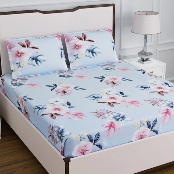 https://weavestyle.in/products/blue-pink-floral-glazed-cotton-220-tc-king-bedsheet-with-2-pillow-covers