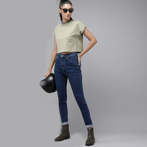 Plum Mid Rise Skinny Fit Women's Denims By Being Human Clothing main image 0