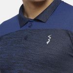 Men Blue Colourblocked Collar Sports T-shirt