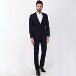 Men's Polyester Blend Formal Business Suit Pants Set