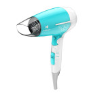 Foldable Hair Dryer; 3 Heat (Hot/Cool/Warm) Settings including Cool Shot button; Heat Balance Technology (Turquoise)