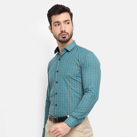 https://weavestyle.in/products/men-green-checked-formal-shirt