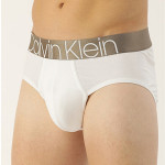 Men White Solid Briefs