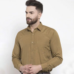 Men Slim Fit Solid Formal Shirt