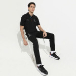 Men Black Collar Motorsport T-shirt