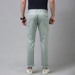 Men Grey Printed Slim Fit Trousers