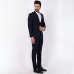 Men's Polyester Blend Formal Business Suit Pants Set