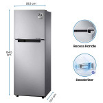 253 L 2 Star Inverter Frost-Free Double Door Refrigerator (RT28A3032GS/HL, Gray Silver)