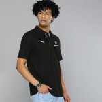 Men Black Collar Motorsport T-shirt