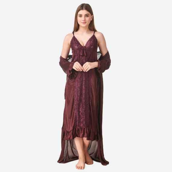 https://weavestyle.in/products/brown-maxi-satin-solid-nightwear-set