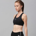 Black Solid Non-Wired Lightly Padded DRI-Fit SWOOSH Training Sports Bra BV3637-010