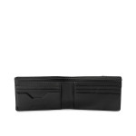 Unisex Black Solid Two Fold Wallet