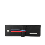 Unisex Black Solid Two Fold Wallet