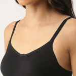 Black Solid Non-Wired Lightly Padded T-shirt Bra